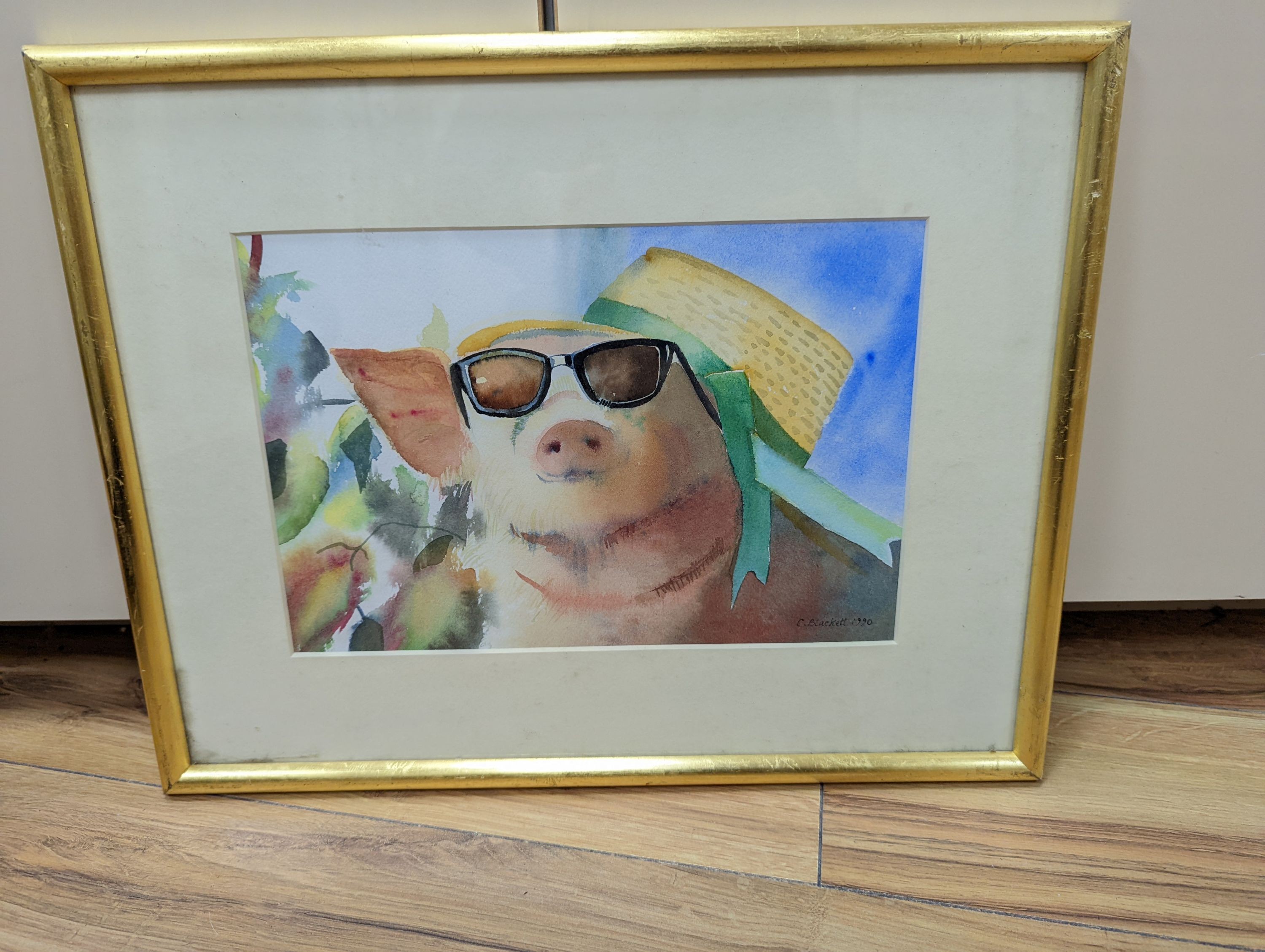 C. Blackett, watercolour, 'Godfather', signed and dated 1990, 20 x 29cm